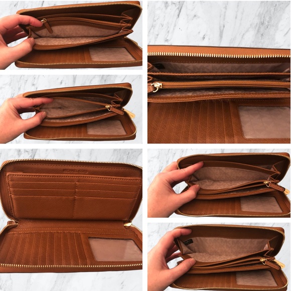 MICHAEL KORS Cross Grain Leather Continental Zip Around Accordion Wallet - Picture 5 of 14